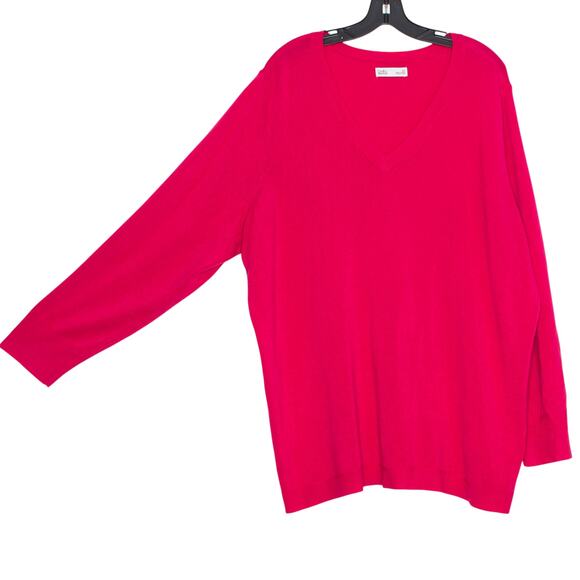 Croft & Barrow Sweater Preppy Classic Cozy Comfort Retro Minimalist Pink Size 3X - Picture 6 of 6